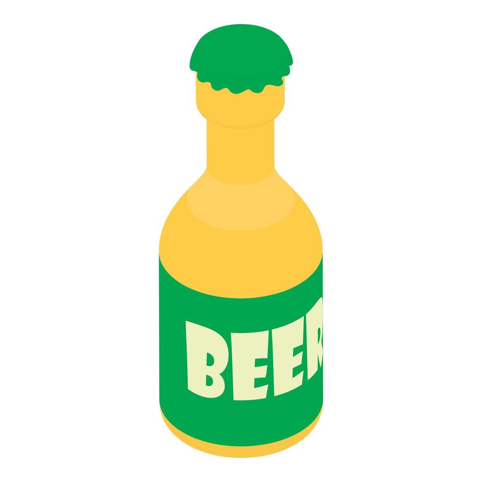 icono de botella de cerveza, estilo de dibujos animados vector