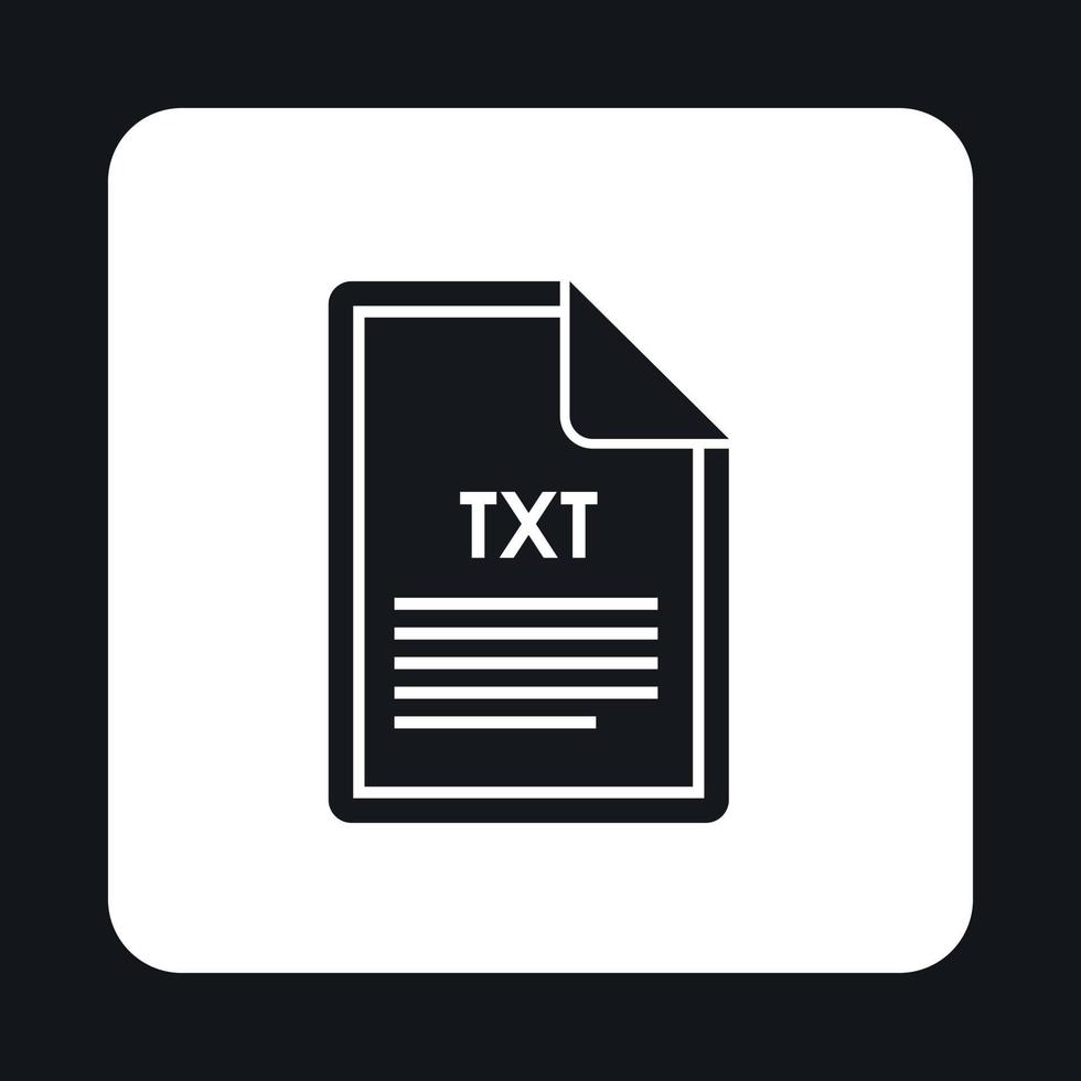 File TXT icon, simple style 14589628 Vector Art at Vecteezy