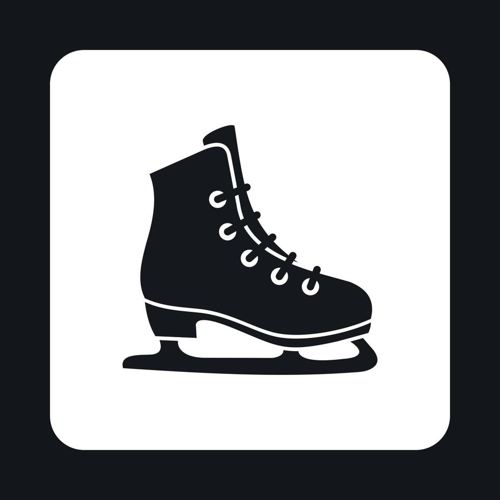 icono de patinaje en estilo simple vector