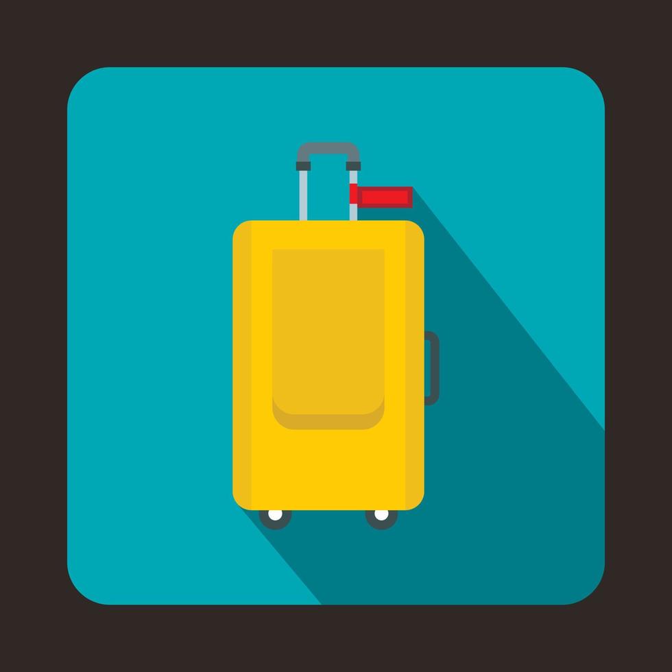 Baggage ready for travel icon, flat style vector
