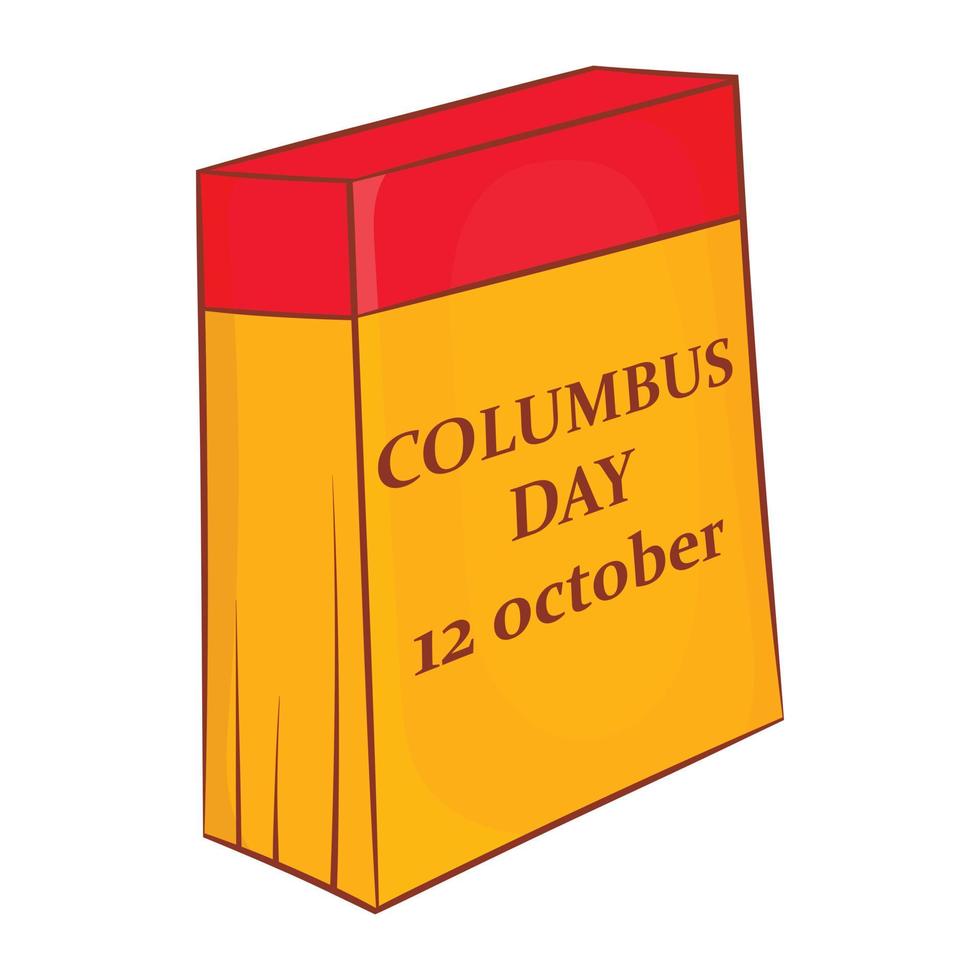 Columbus Day calendar, 12 october icon vector