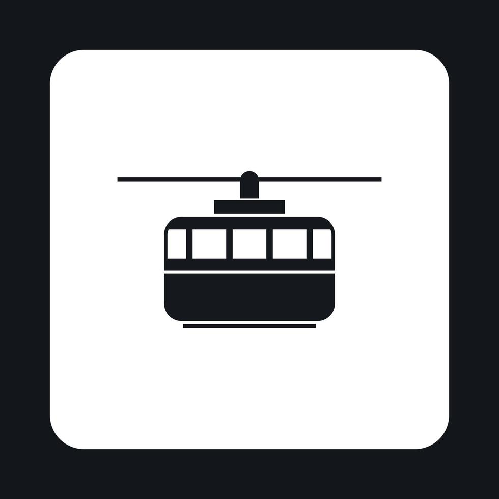 Funicular icon, simple style vector