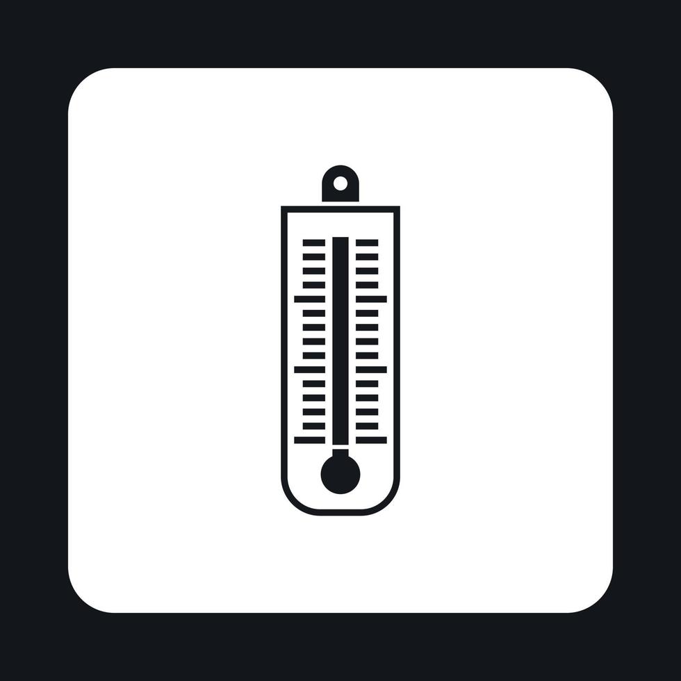 Thermometer icon, simple style vector