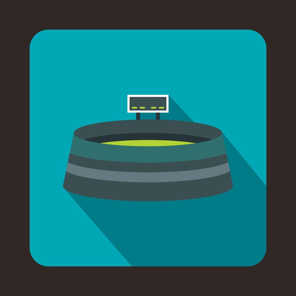 Round stadium icon, flat style vector