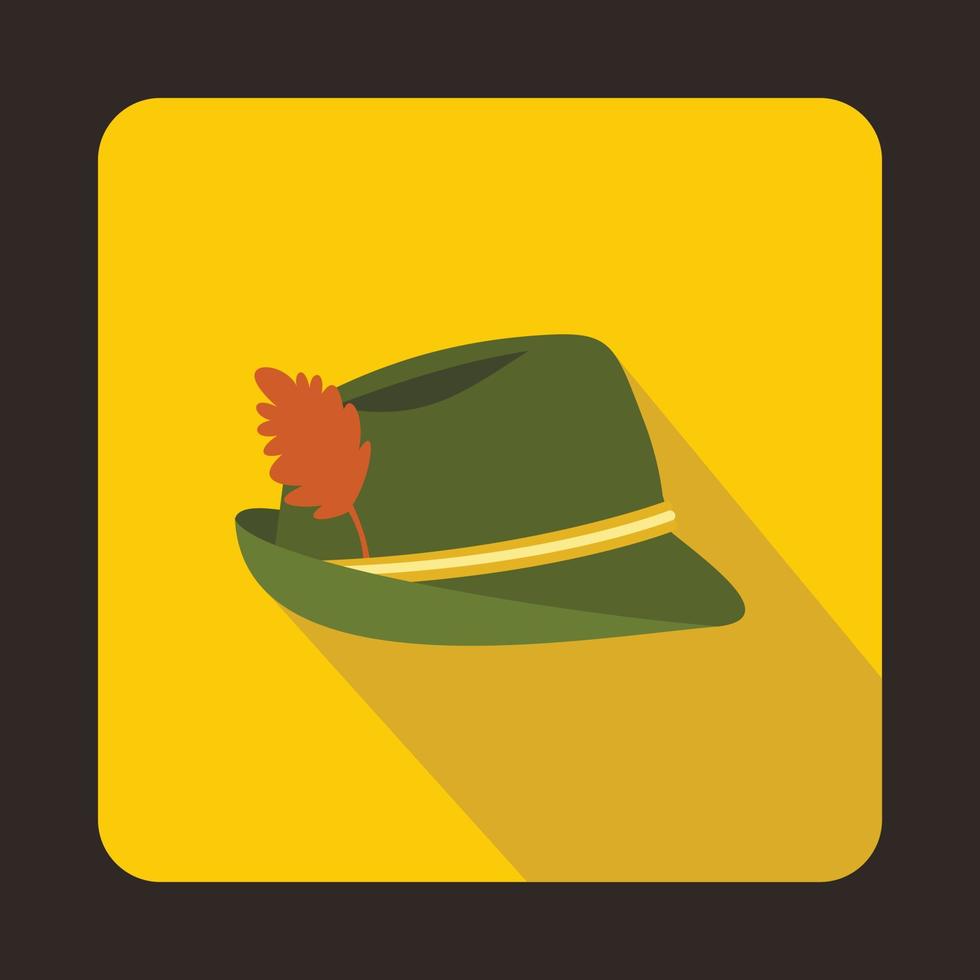 Oktoberfest tirol hat icon, flat style vector