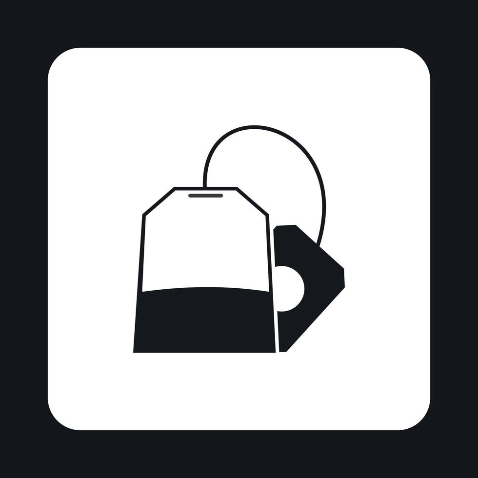 Tea bag icon, simple style vector