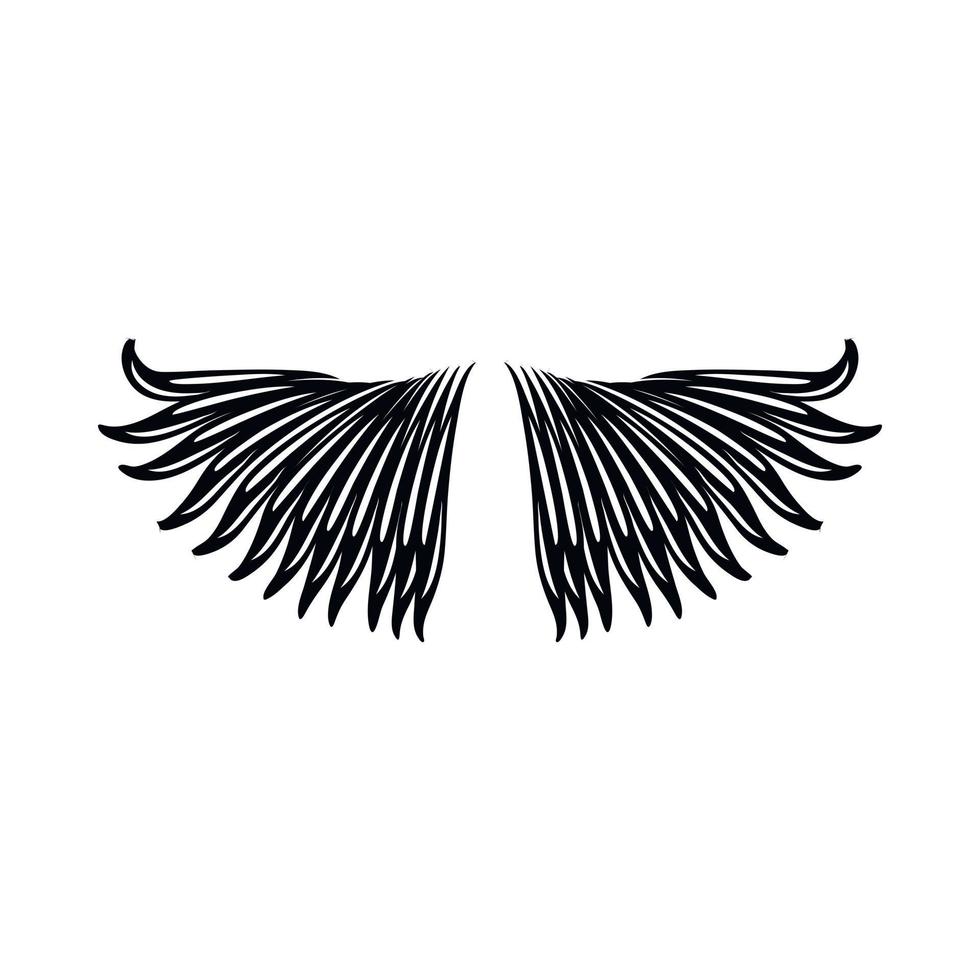 Wings icon in simple style vector