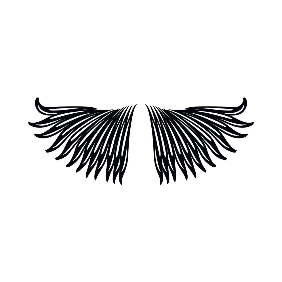 Wings icon in simple style vector