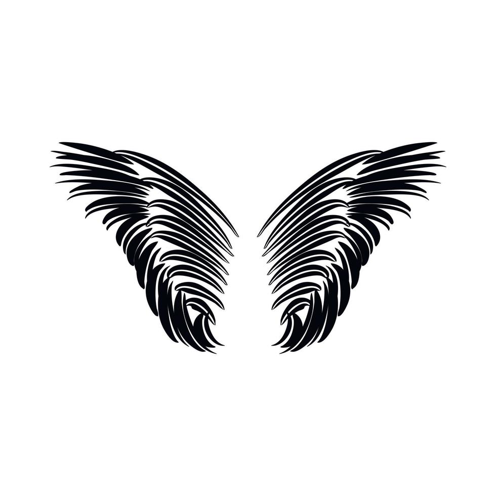 Pair of wings icon, simple style vector