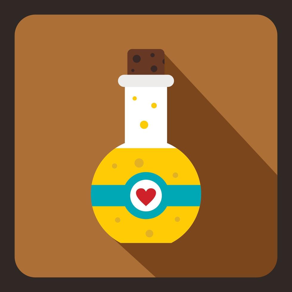 Magic potion icon, flat style vector