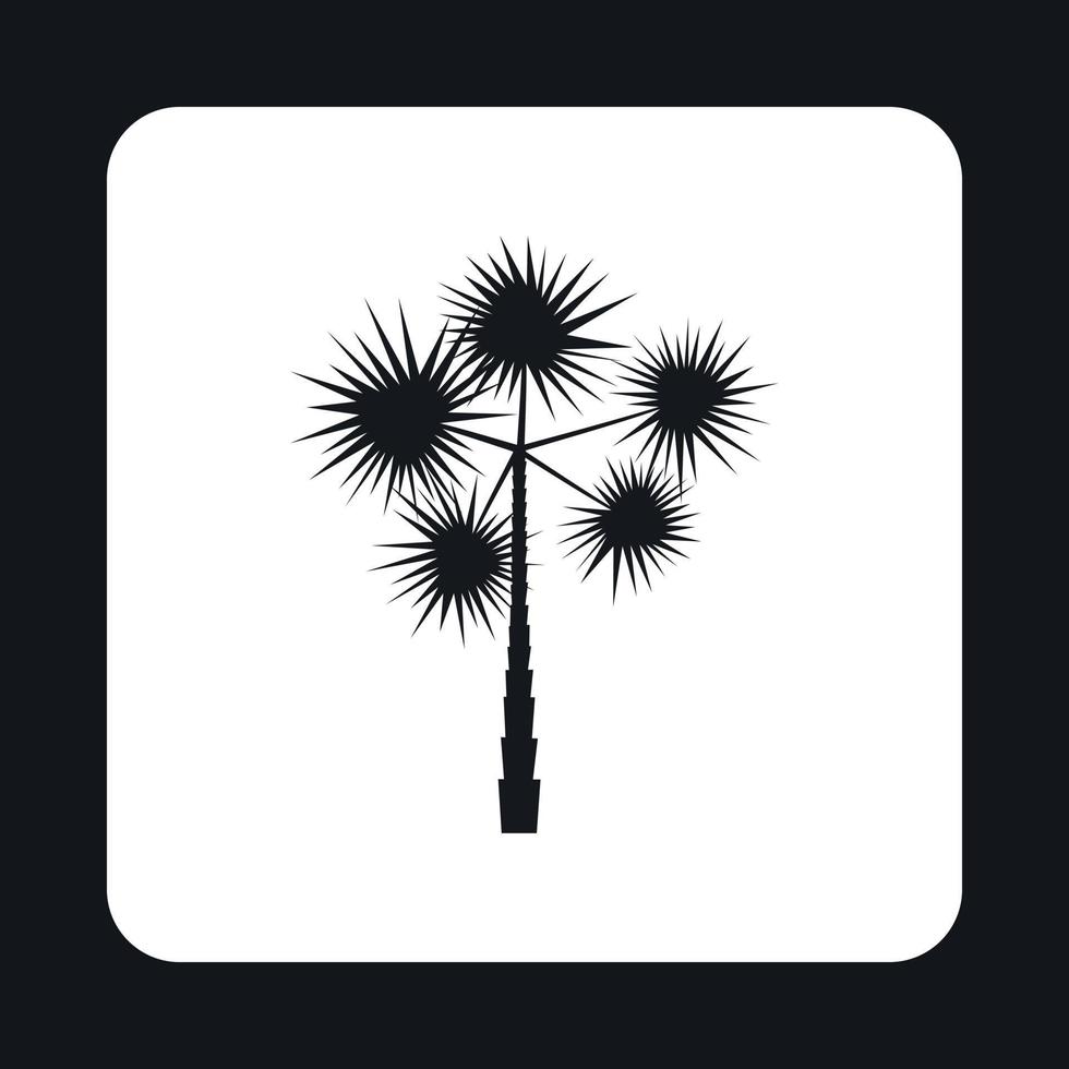 European fan palm icon, simple style vector