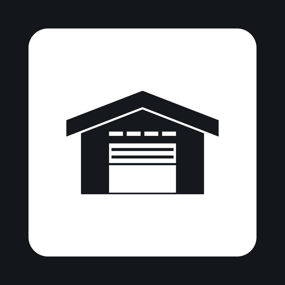 Warehouse icon, simple style vector