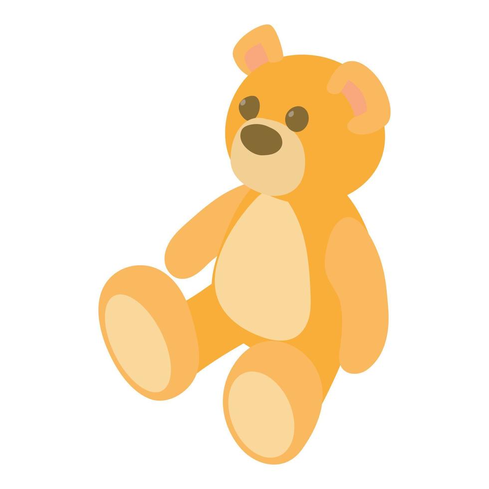 icono de oso de peluche, estilo de dibujos animados vector