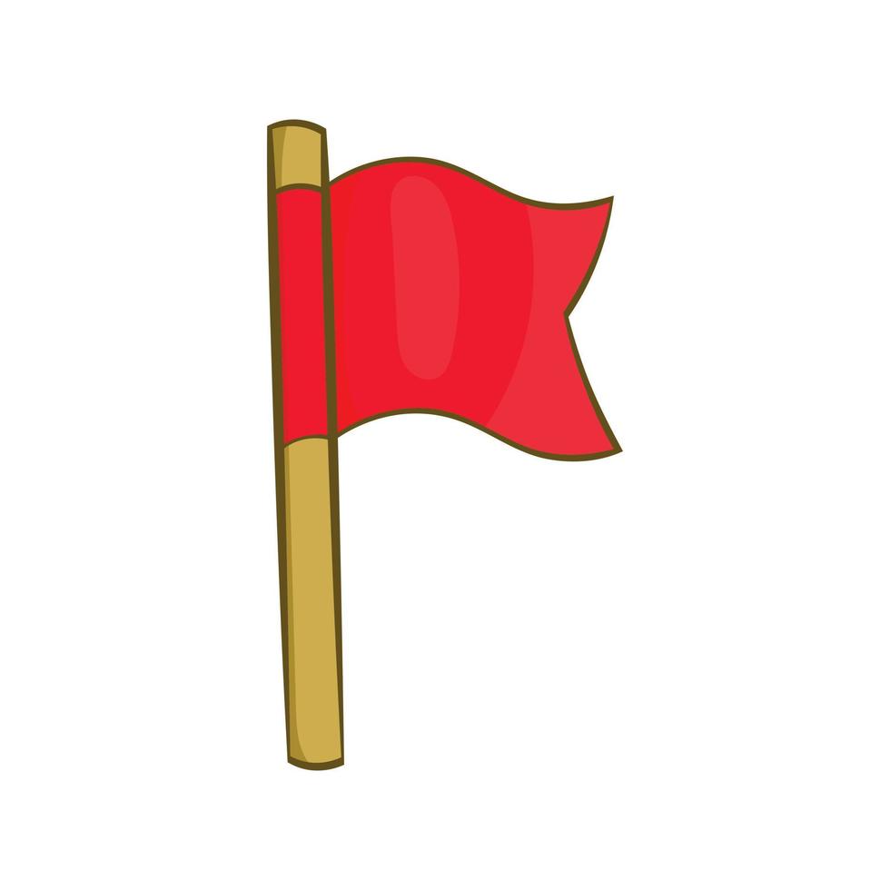 icono de la bandera de fútbol, estilo de dibujos animados vector