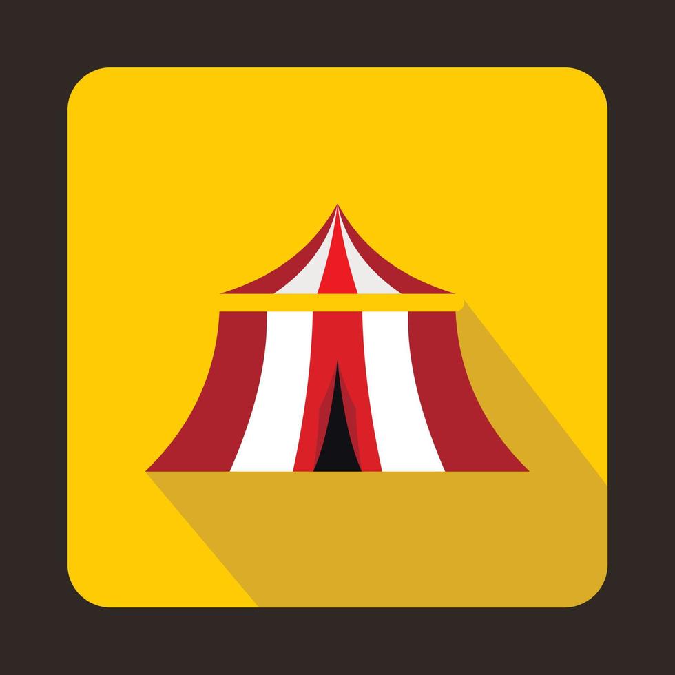 icono de carpa de circo, estilo plano vector