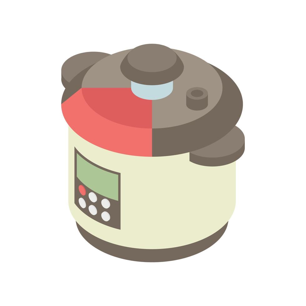 Multi cooker icon in cartoon style vector