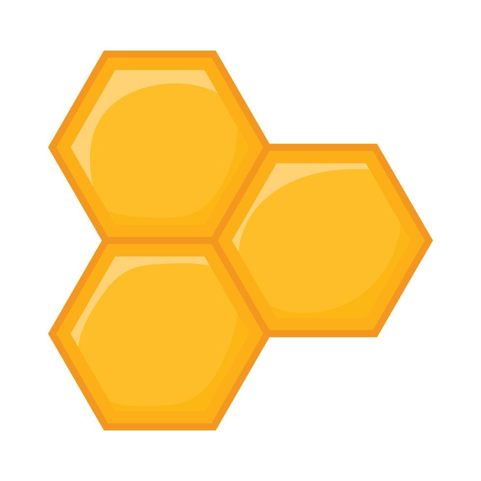 Honeycomb of bee icon, cartoon style vector