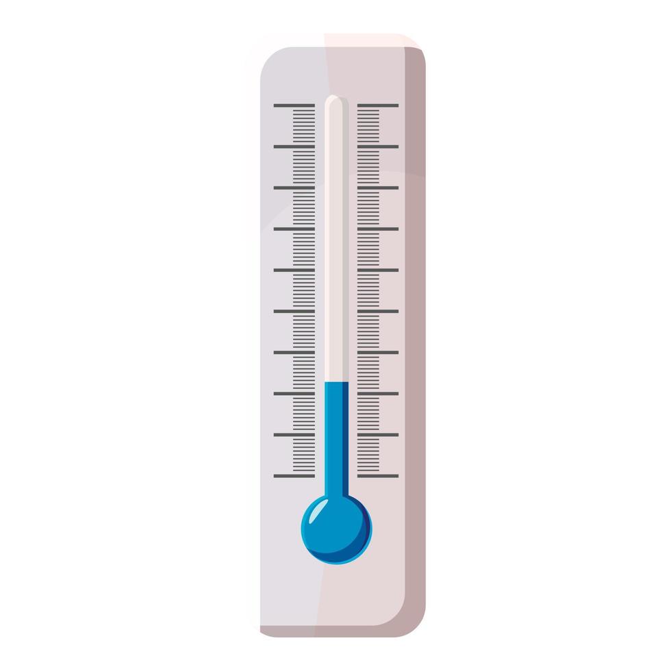 Thermometer icon, cartoon style vector