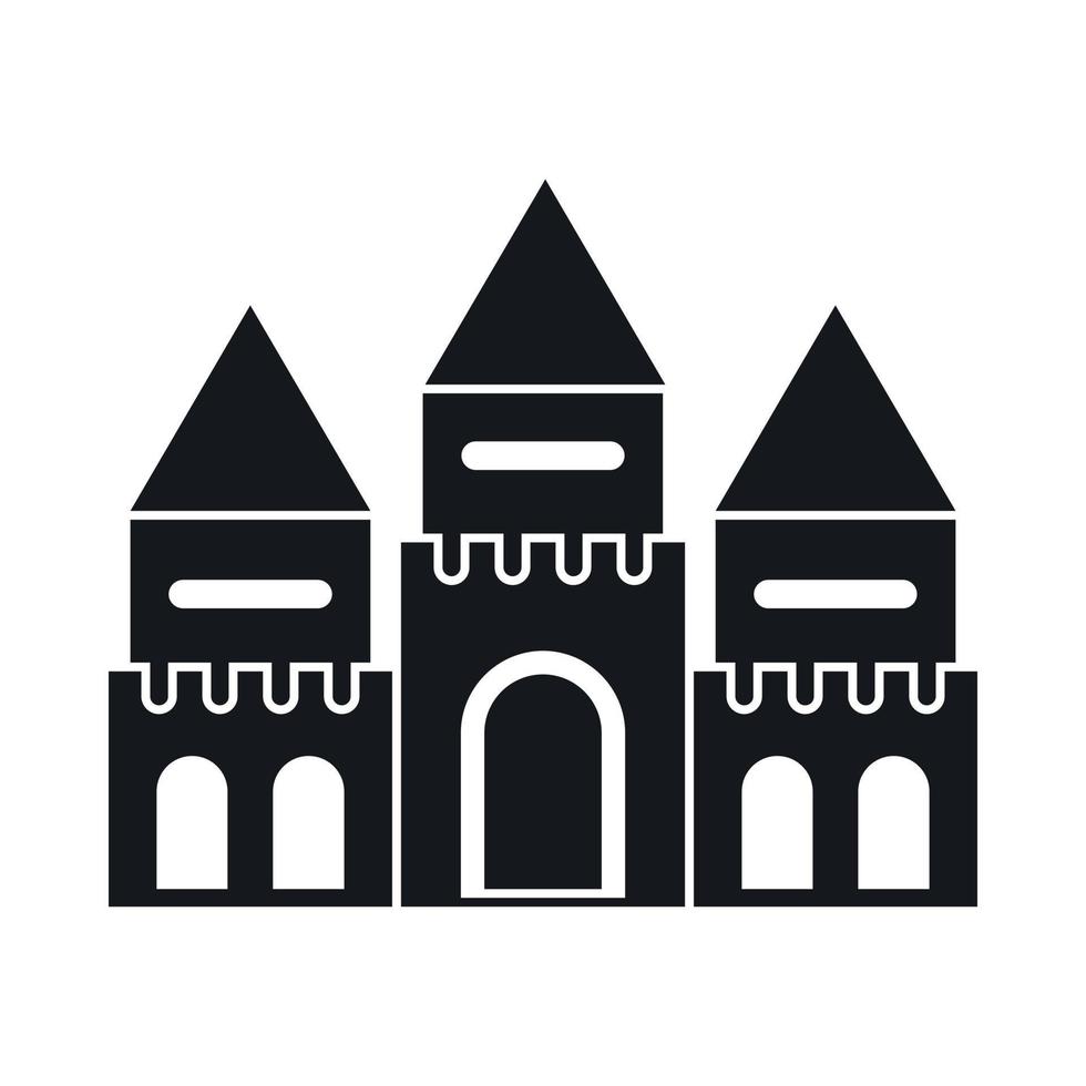 Children house castle icon, simple style vector
