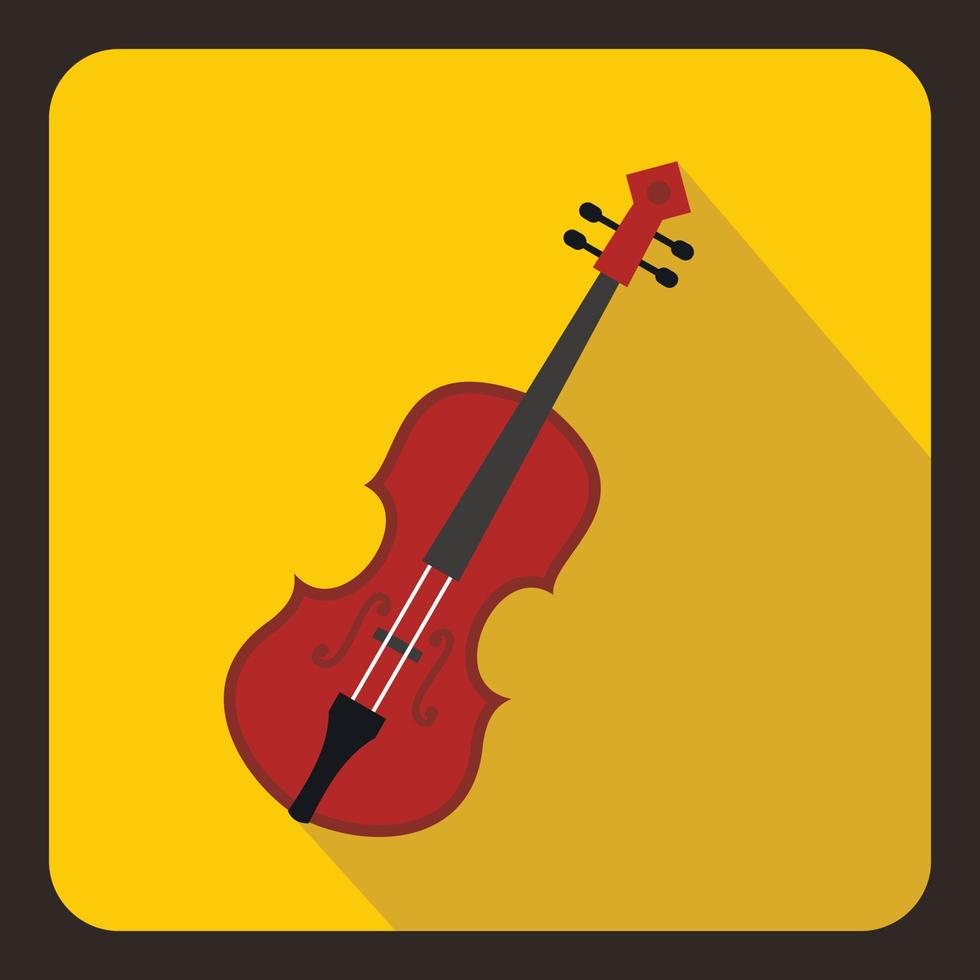 Cello icon, flat style vector