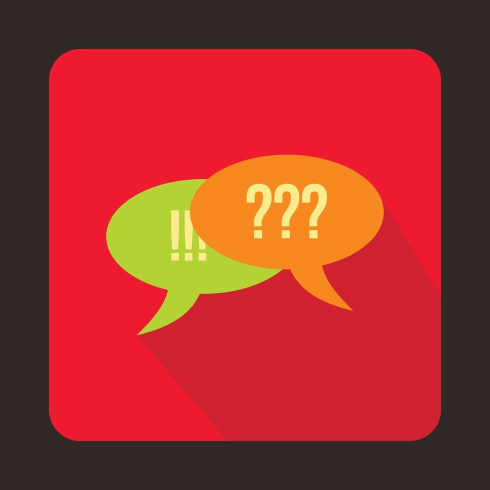 Speech bubbles question and exclamation marks icon vector