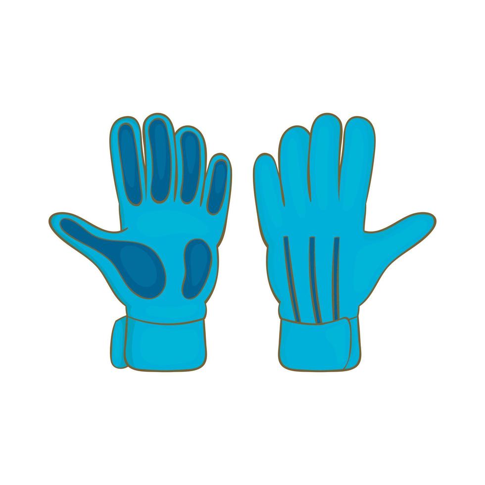 icono de guantes de portero de fútbol, estilo de dibujos animados vector