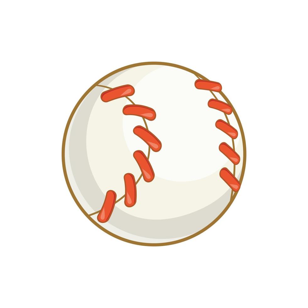 icono de pelota de béisbol, estilo de dibujos animados vector