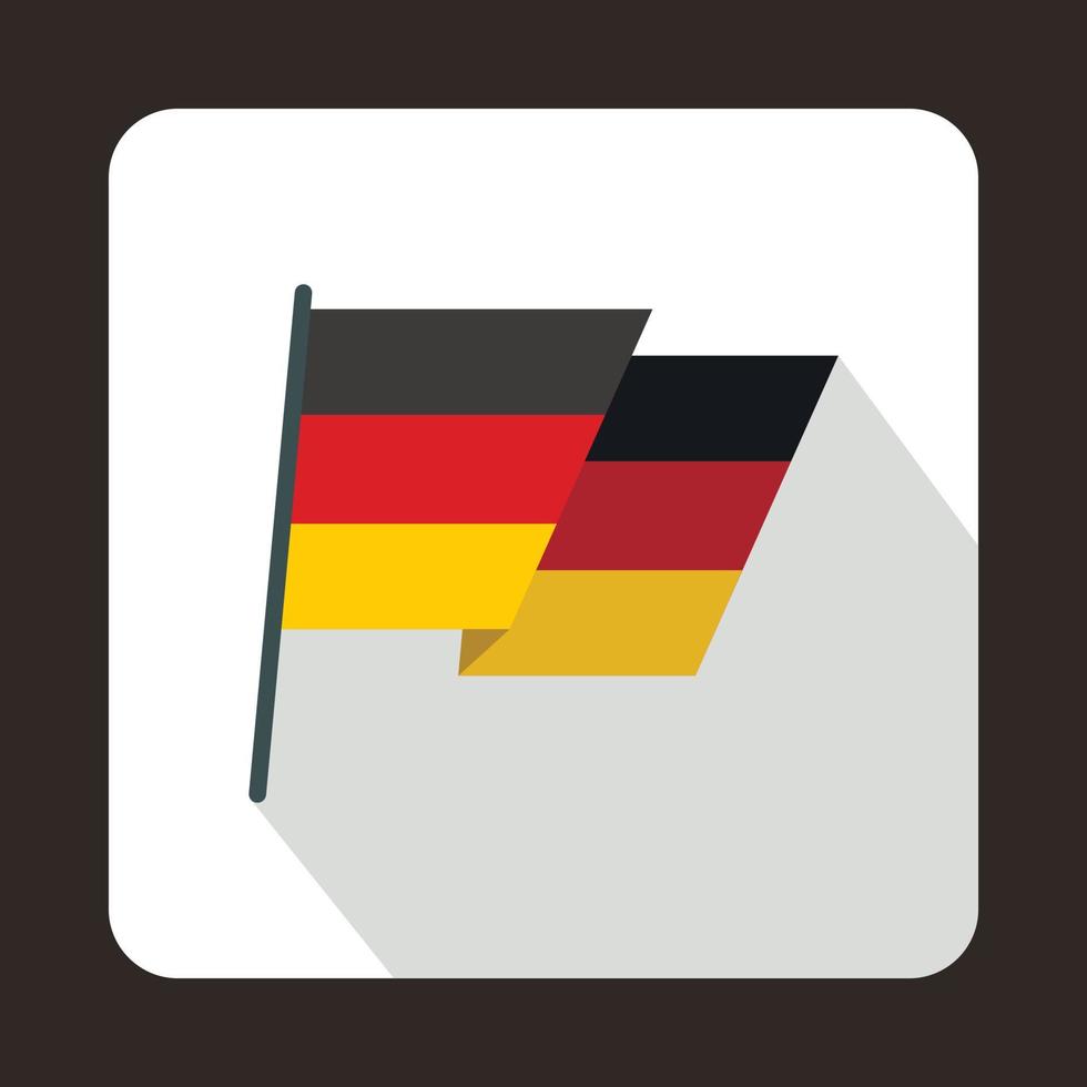 icono de la bandera de alemania, estilo plano vector