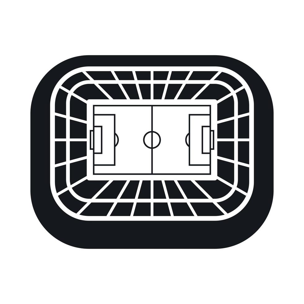 Stadium top view icon, simple style vector
