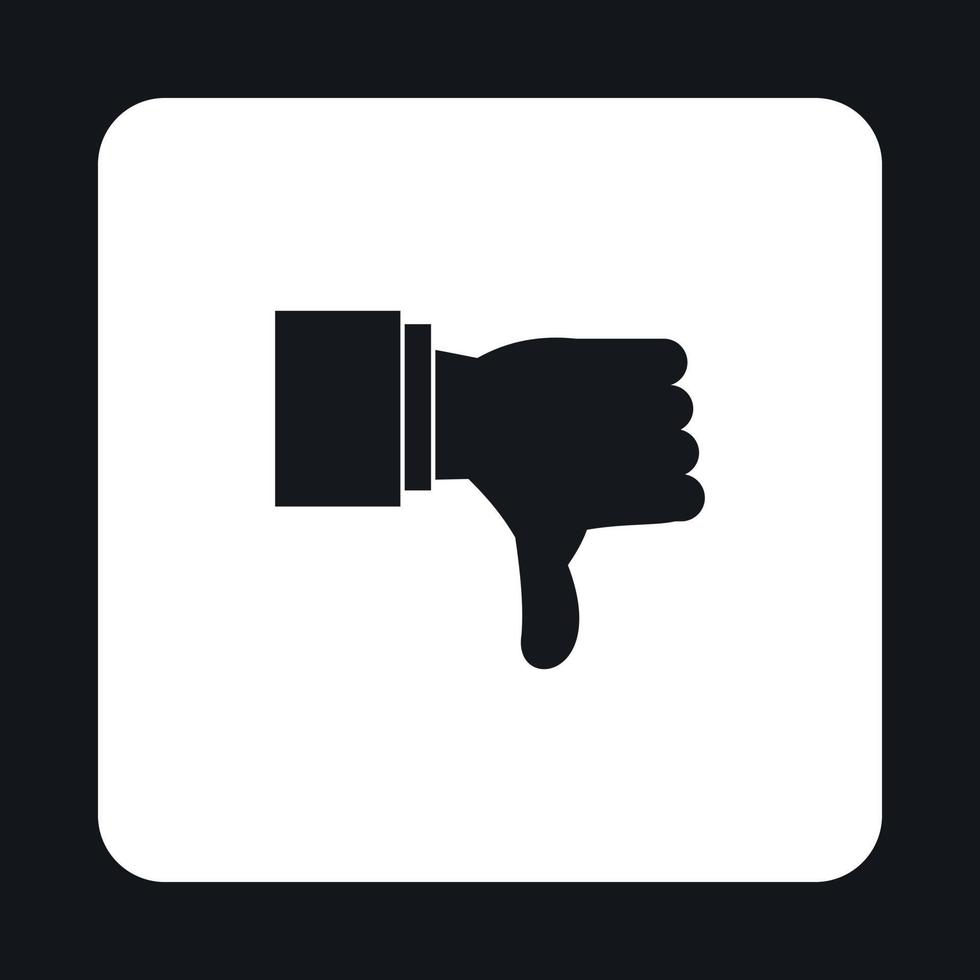 Thumb down gesture icon, simple style vector