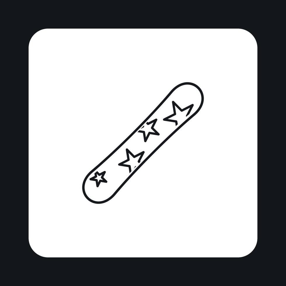 Snowboard icon, simple style vector