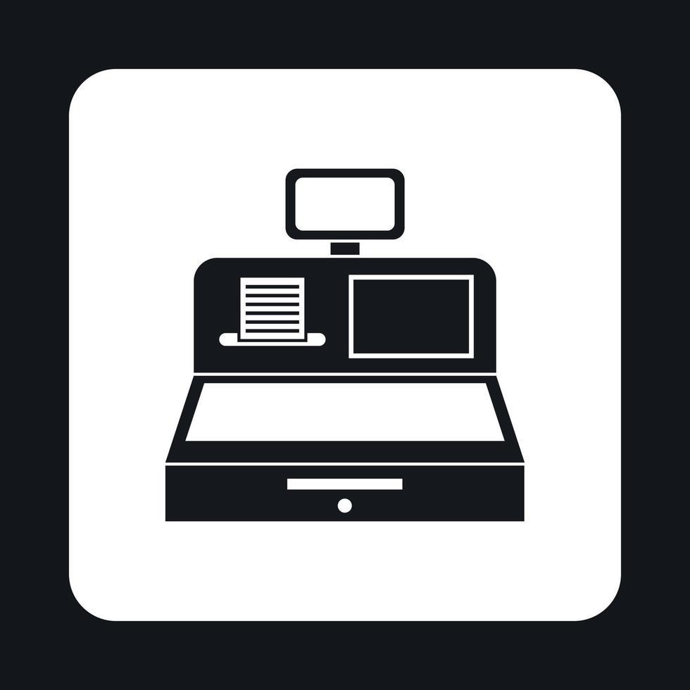 Sale cash register icon, simple style vector