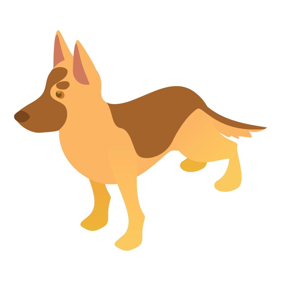 icono de perro pastor, estilo de dibujos animados vector