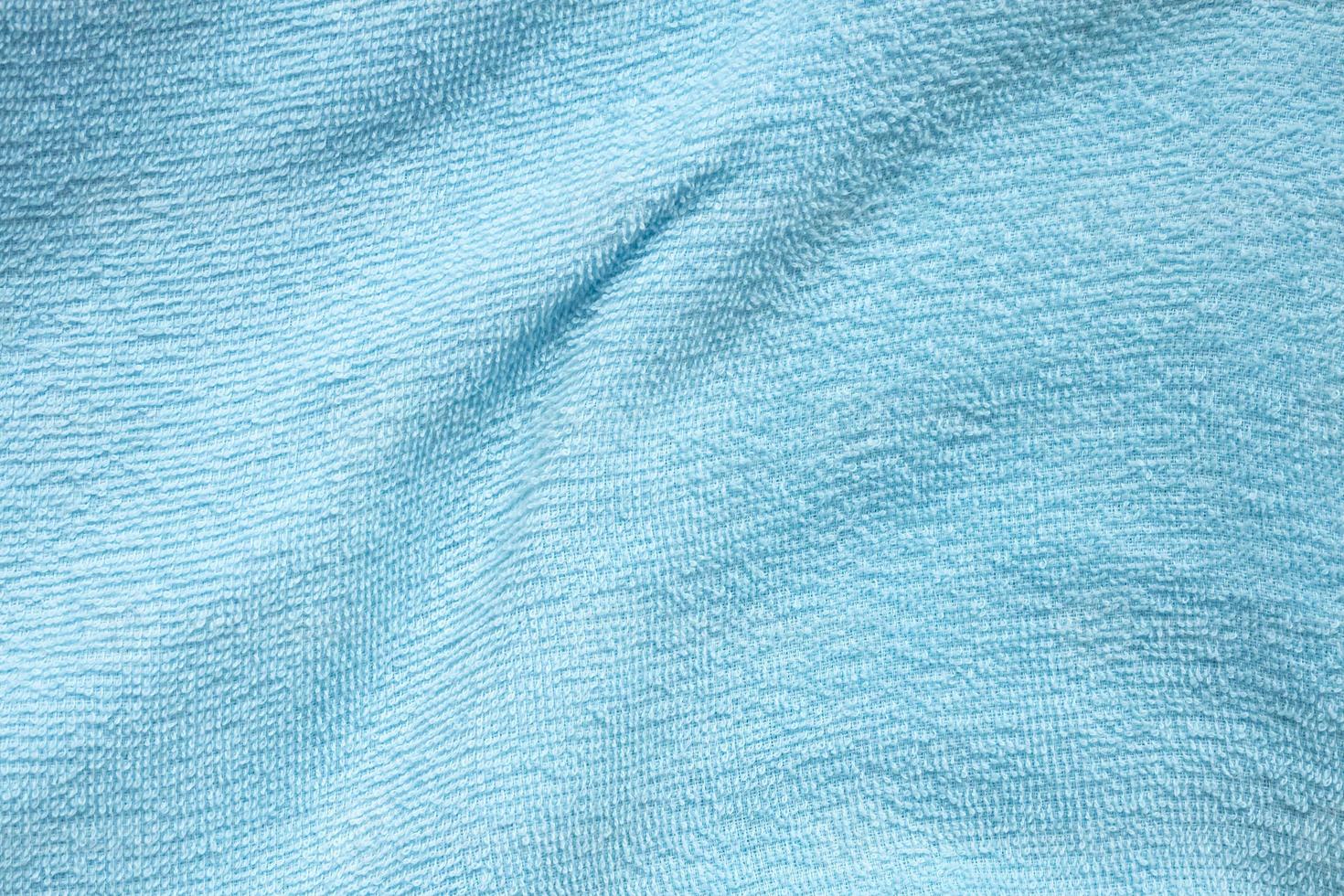 Blue cotton fabric towel texture abstract background photo
