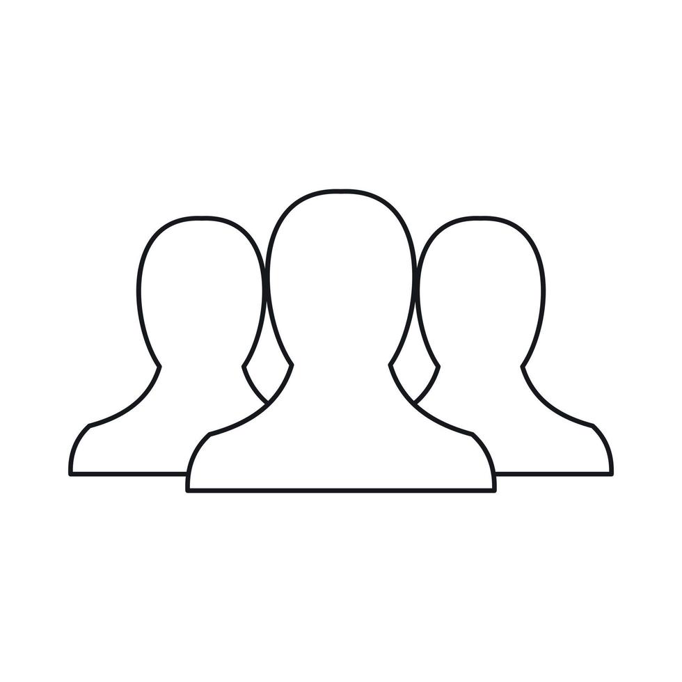 People icon in outline style vector