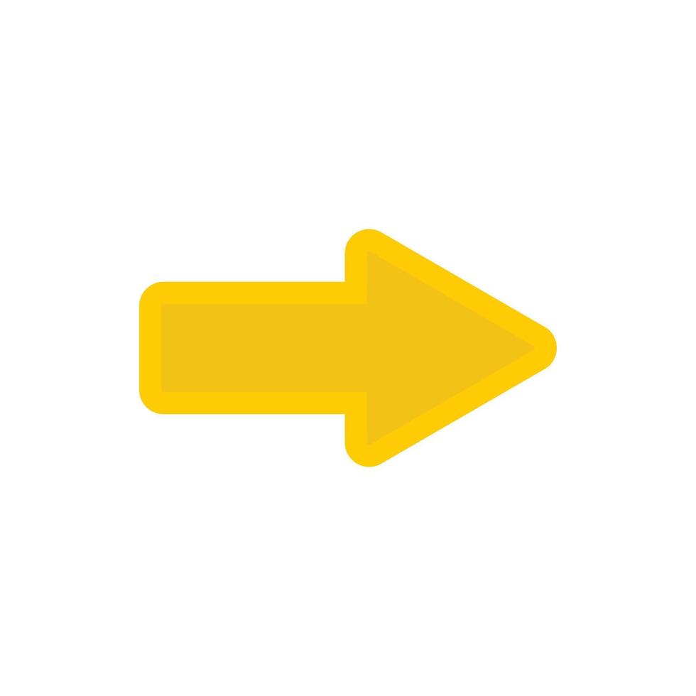 Cursor to right icon, flat style vector