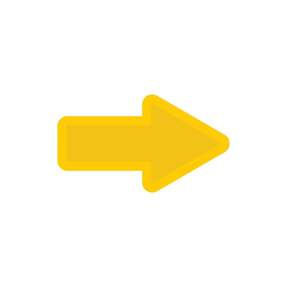 Cursor to right icon, flat style vector