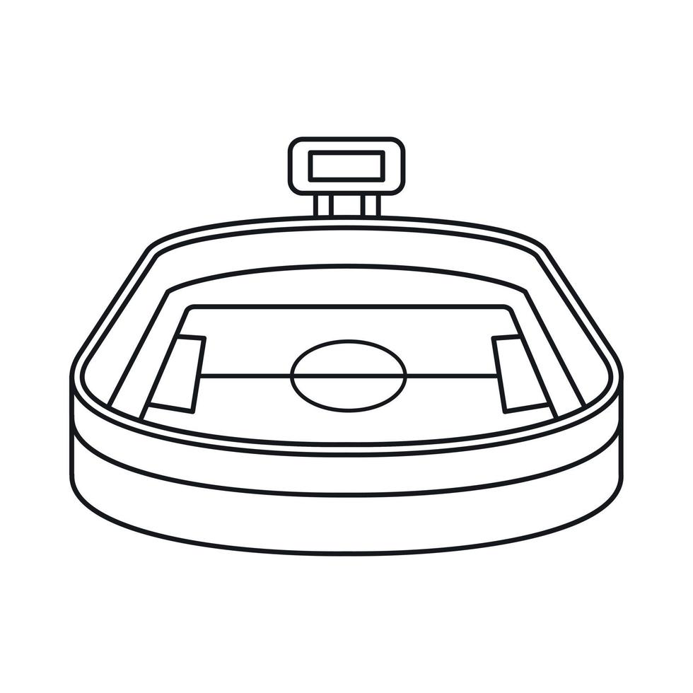 icono de estadio en estilo de esquema vector