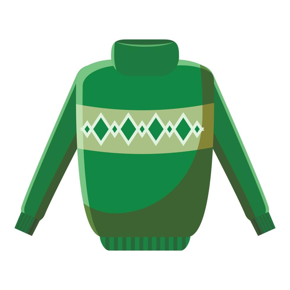 Mens sweater icon, cartoon style vector
