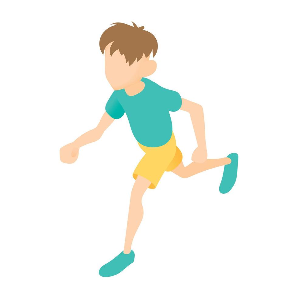 Runner icon, cartoon style vector