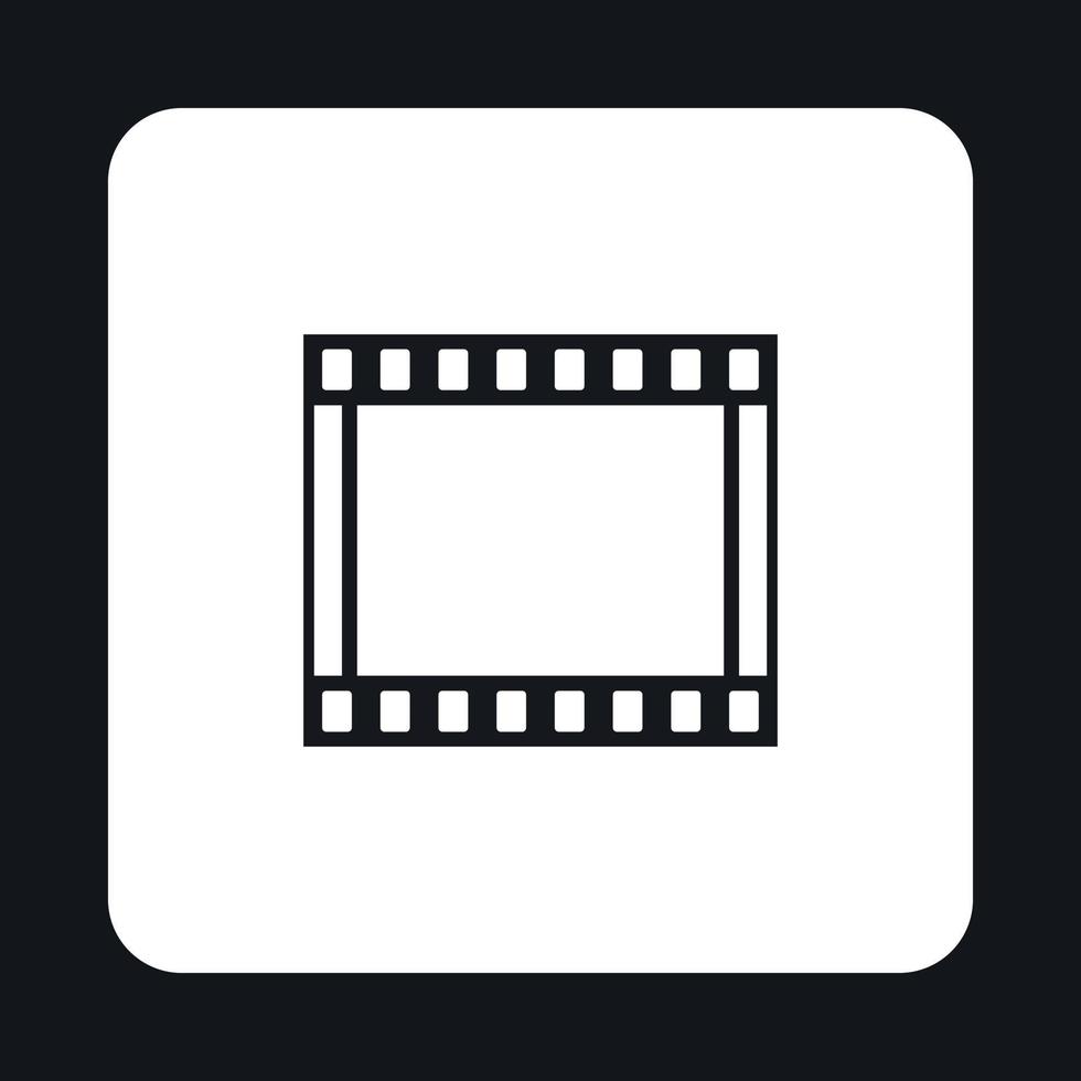 Film strip icon, simple style vector