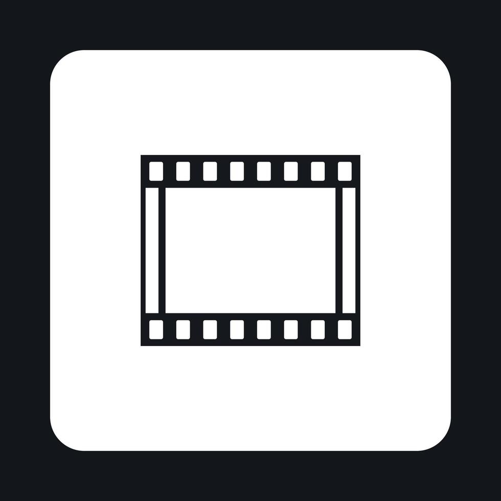 Film strip icon, simple style vector