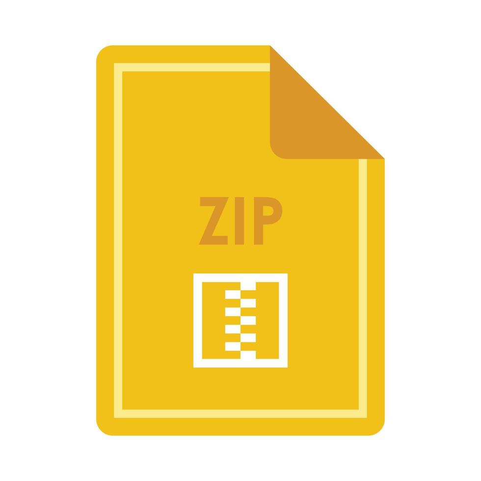 File ZIP icon, flat style vector