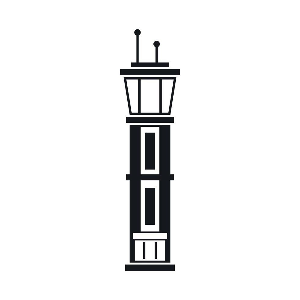 icono de la torre de control del aeropuerto, estilo simple vector