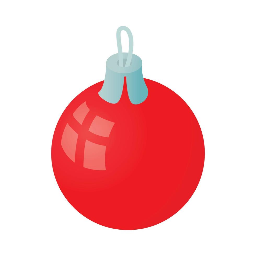 icono de bola de navidad, estilo de dibujos animados vector