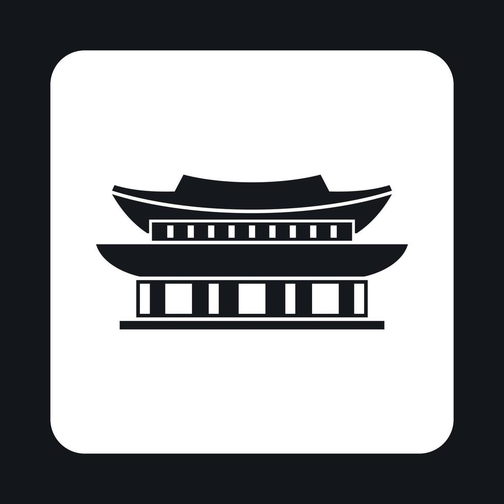 pagoda en icono de corea del sur, estilo simple vector