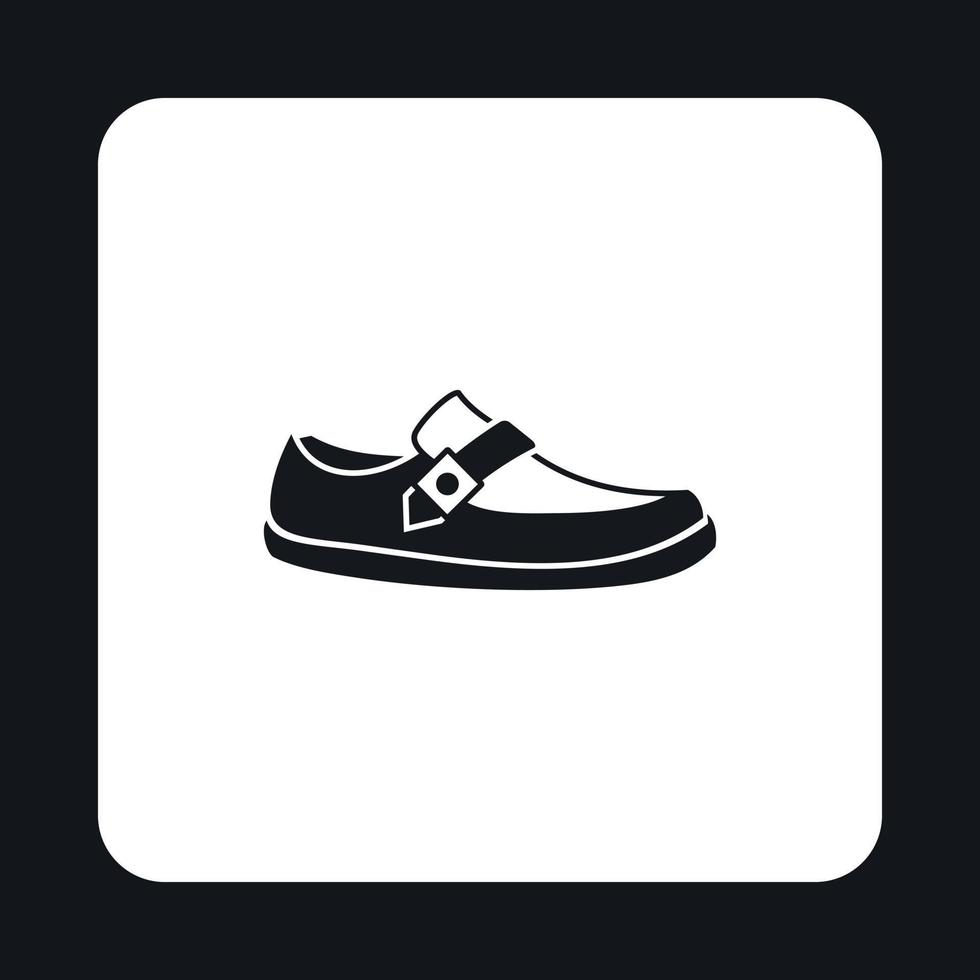 icono de mocasín para hombre, estilo simple vector