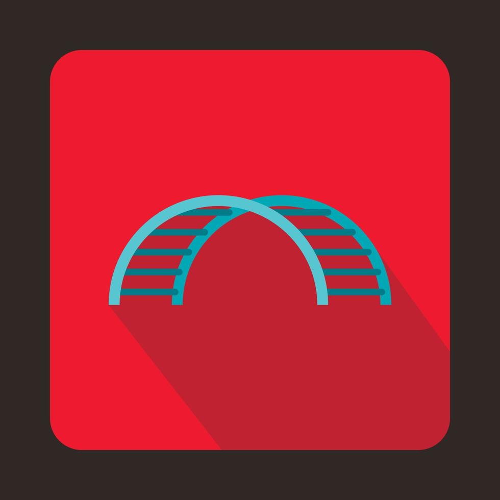 Climbing stairs on a playground icon, flat style vector