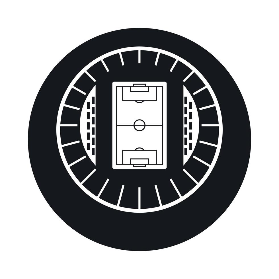 icono de vista superior del estadio redondo, estilo simple vector