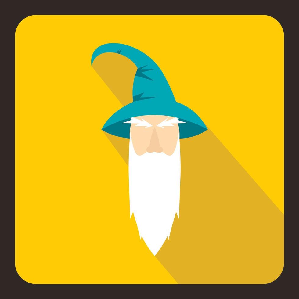Wizard icon, flat style vector